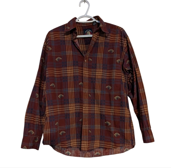 Other - Salty Dog Plaid Flannel Shirt | All-Over Horse Print